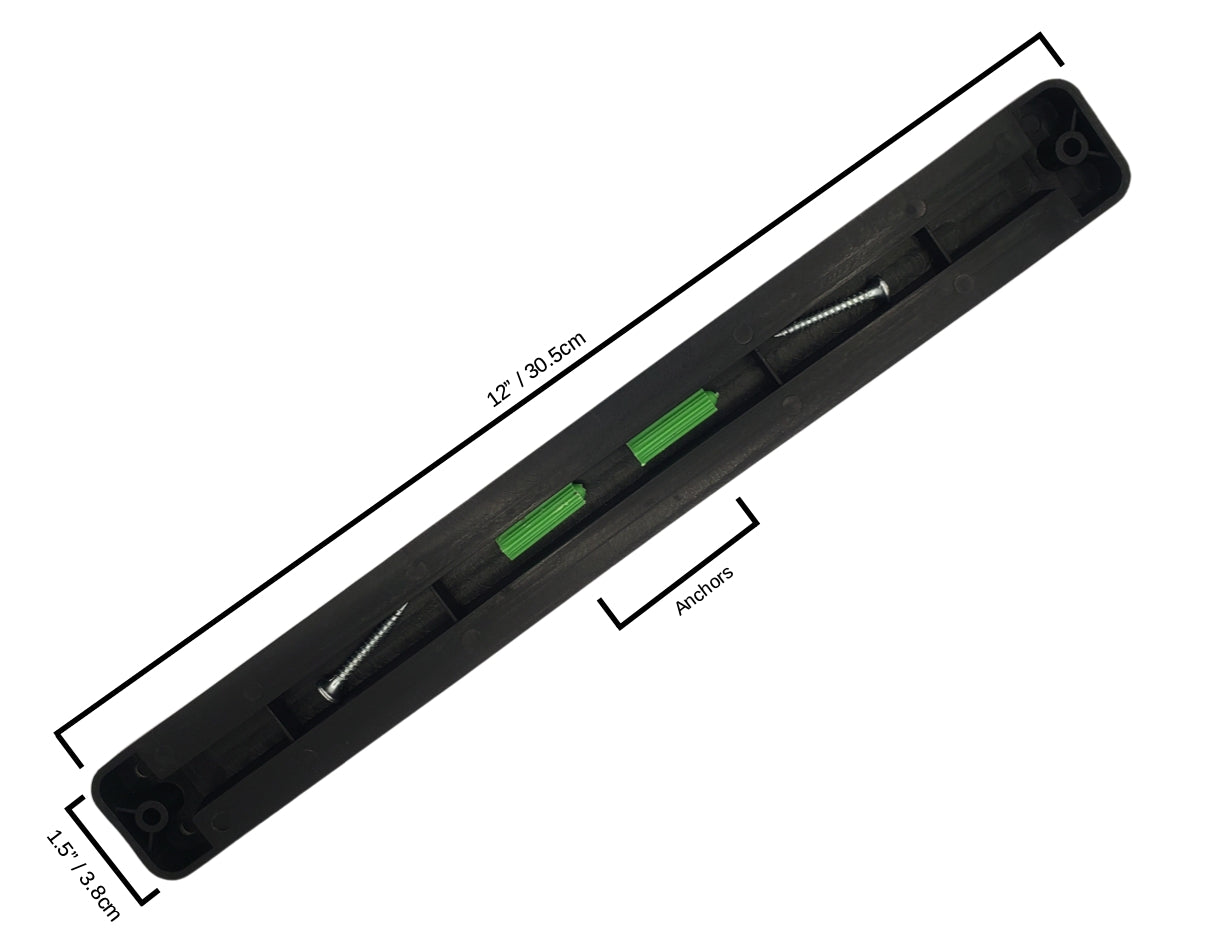Kitchen Knife Set Kit | Black Handle & Black Magnetic Rack
