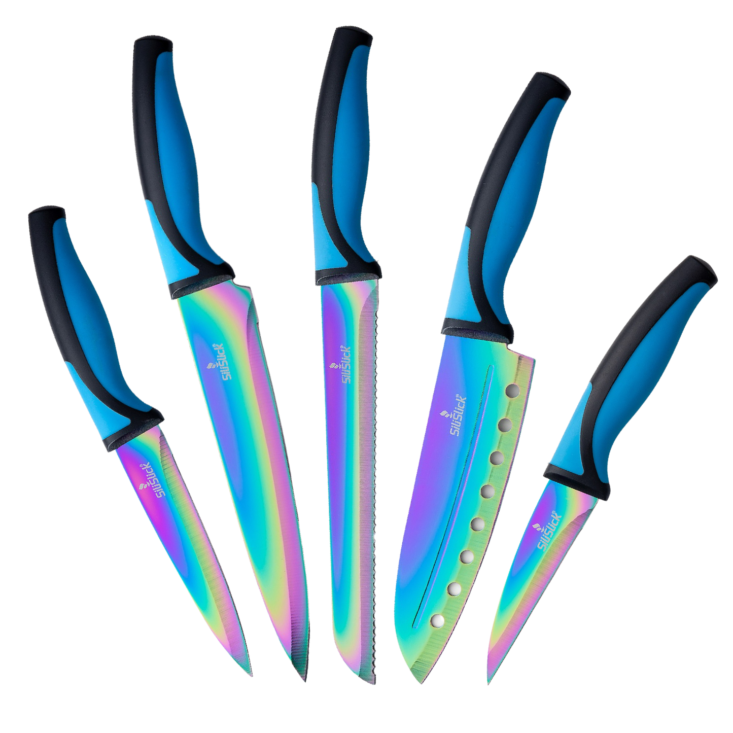 Kitchen Knife Set - Blue Handle