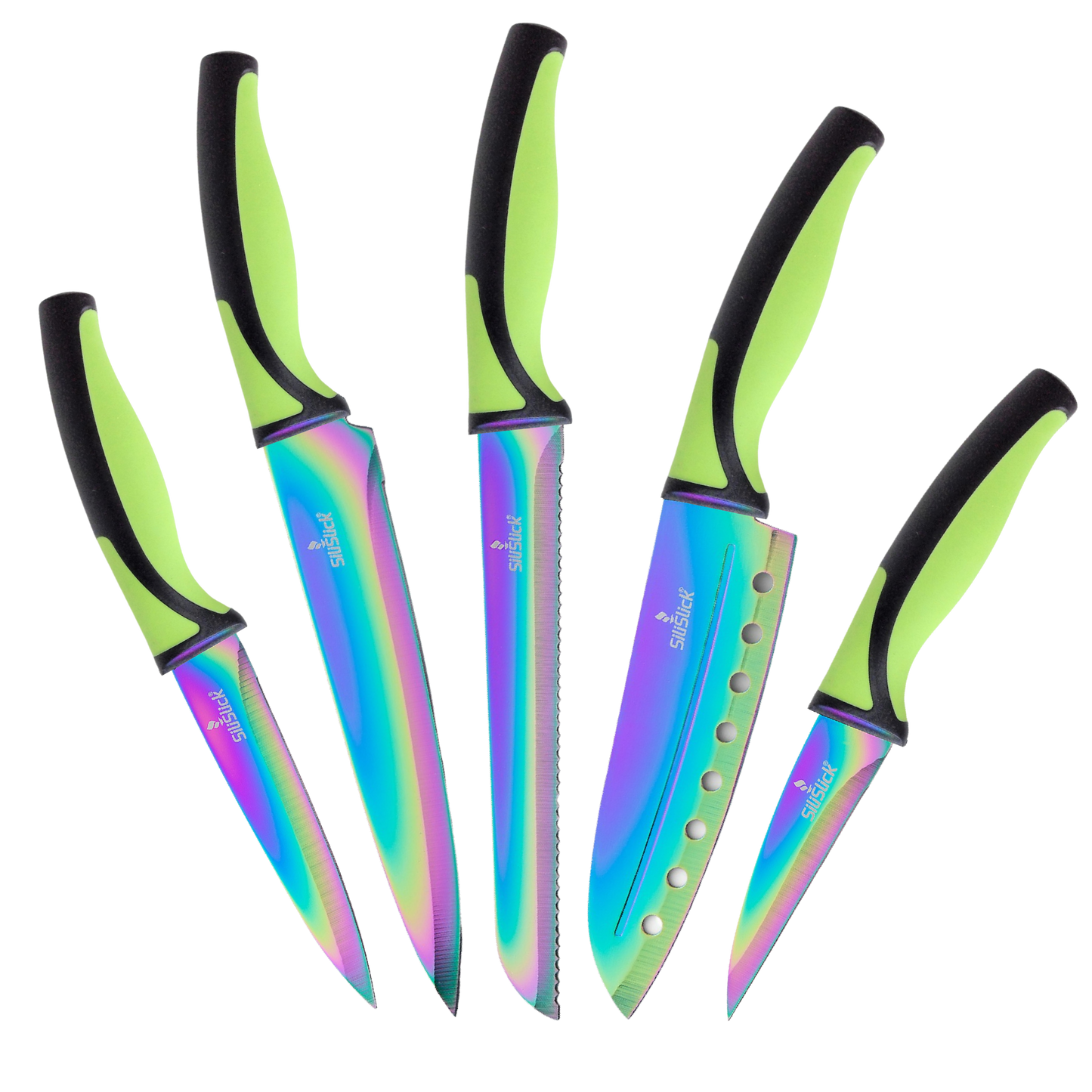 Kitchen Knife Set - Green Handle