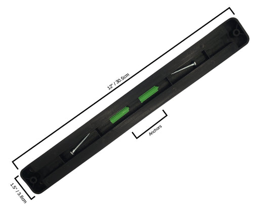 Kitchen Knife Set Kit | Black Handle & Black Magnetic Rack