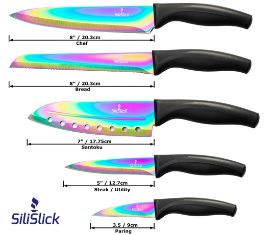 Kitchen Knife Set - Black Handle