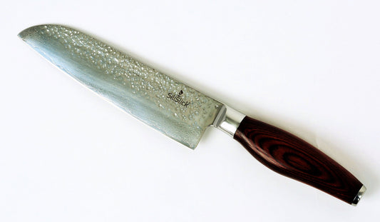 Premium Damascus VG10 Santoku Knife – 7.25" High Carbon Japanese Blade